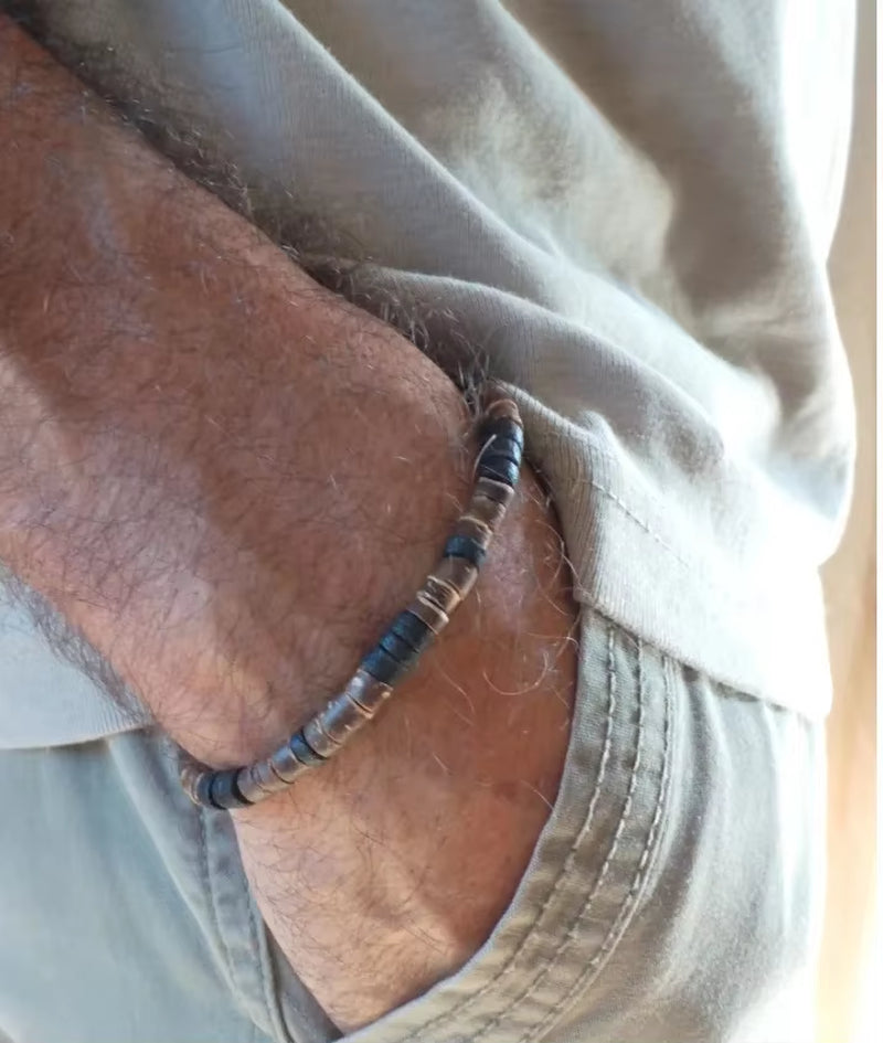 Mens Surfer Bracelet Mens Beaded Bracelet Mens Stacking Bracelets Mens Bracelet Mens Stretch Bracelet Mens Boho Bracelets