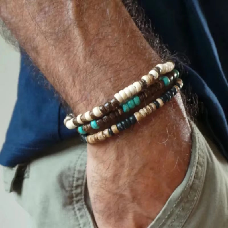 Mens Surfer Bracelet Mens Beaded Bracelet Mens Stacking Bracelets Mens Bracelet Mens Stretch Bracelet Mens Boho Bracelets