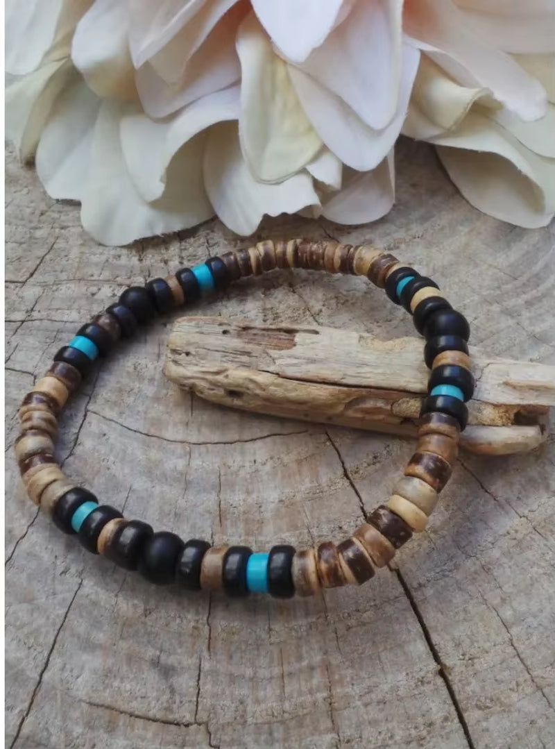 Mens Surfer Bracelet Mens Beaded Bracelet Mens Stacking Bracelets Mens Bracelet Mens Stretch Bracelet Mens Boho Bracelets