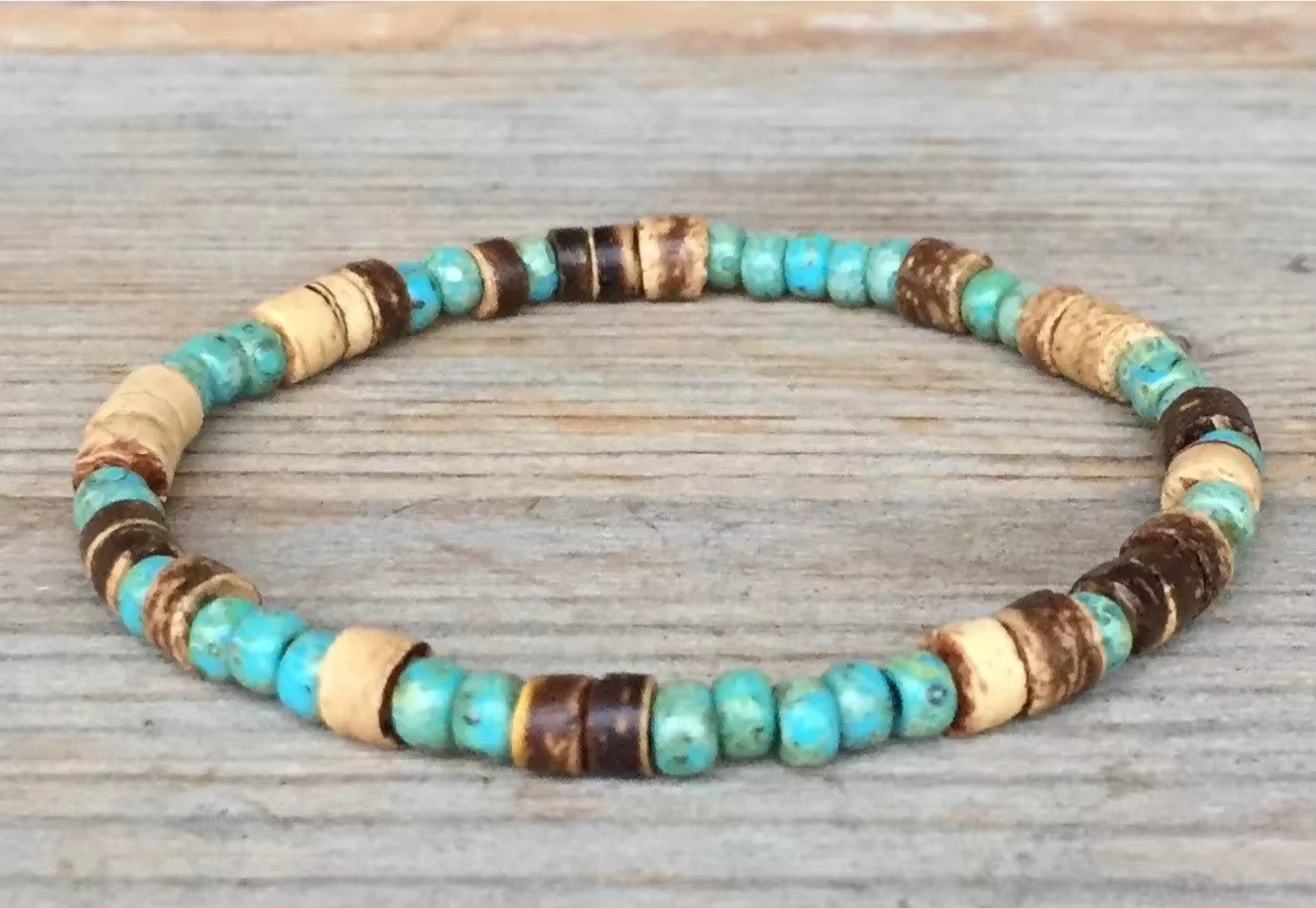 Mens Surfer Bracelet Mens Beaded Bracelet Mens Stacking Bracelets Mens Bracelet Mens Stretch Bracelet Mens Boho Bracelets